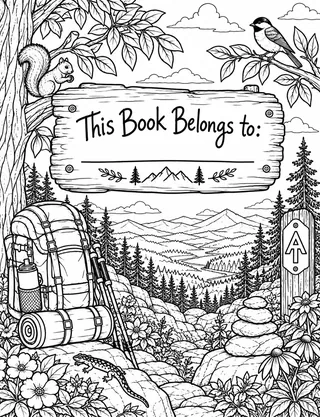 Belongs-To Page inside Appalachian Coloring Book for Adults