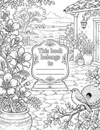 Belongs-To Page inside Argentina Coloring Book for Adults