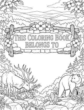 Belongs-To Page inside Arkansas Coloring Book for Adults