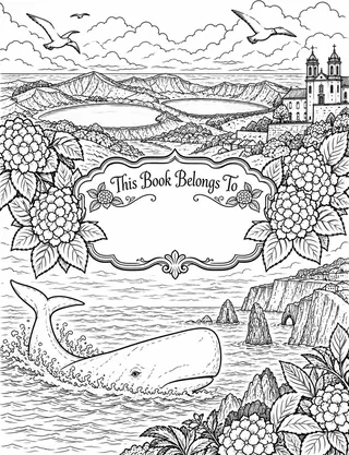 Belongs-To Page inside Azores Coloring Book for Adults