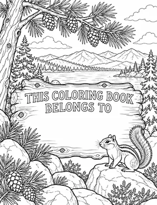 Belongs-To Page inside Big Bear Coloring Book for Adults