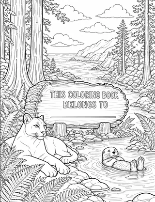 Belongs-To Page inside Big Sur Coloring Book for Adults