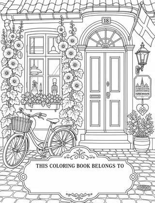 Belongs-To Page inside Copenhagen Coloring Book for Adults