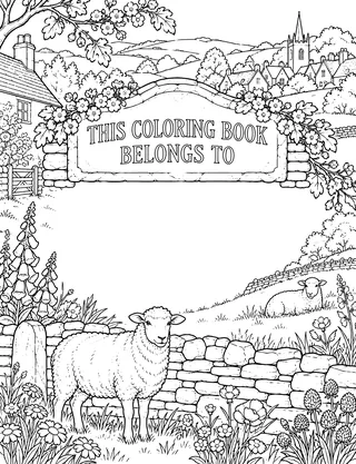 Belongs-To Page inside Cotswolds Coloring Book for Adults