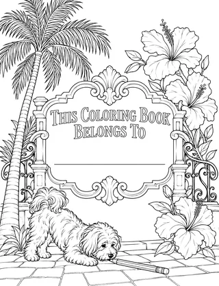 Belongs-To Page inside Cuba Coloring Book for Adults