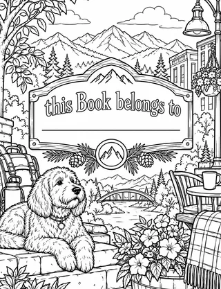 Belongs-To Page inside Denver Coloring Book for Adults