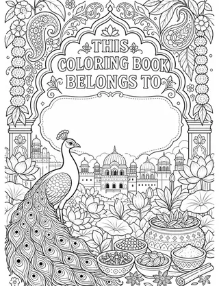 Belongs-To Page inside India Coloring Book for Adults