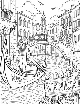 Detailed coloring page of Rome