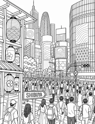 Detailed coloring page of Culture