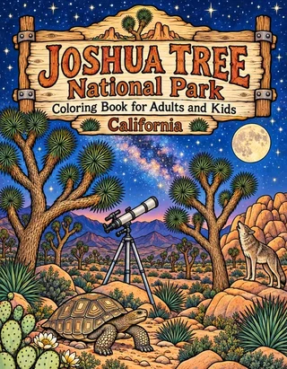Joshua Tree Coloring Book for Adults cover illustration by Louisa May Carson
