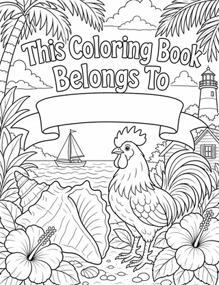 Belongs-To Page inside Key West Coloring Book for Adults
