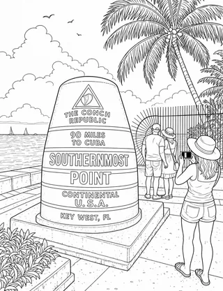 Detailed coloring page of Key_West_01