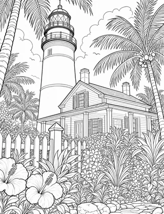 Detailed coloring page of Key_West_04