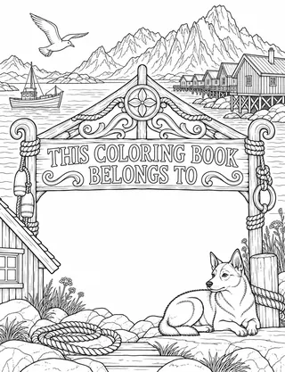 Belongs-To Page inside Lofoten Islands Coloring Book for Adults