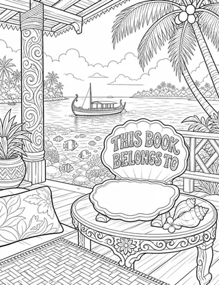Belongs-To Page inside Maldives Coloring Book for Adults