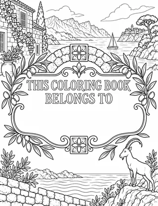 Belongs-To Page inside Mallorca Coloring Book for Adults