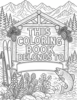 Belongs-To Page inside Mammoth Coloring Book for Adults