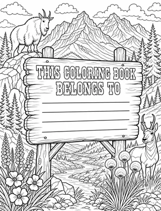Belongs-To Page inside Montana Coloring Book for Adults