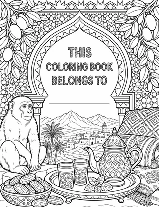 Belongs-To Page inside Morocco Coloring Book for Adults