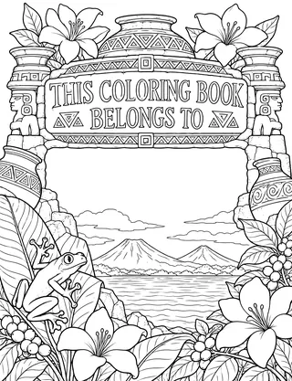 Belongs-To Page inside Nicaragua Coloring Book for Adults
