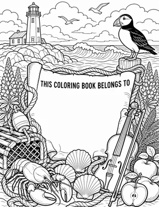Belongs-To Page inside Nova Scotia Coloring Book for Adults