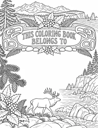 Belongs-To Page inside Oregon Coloring Book for Adults