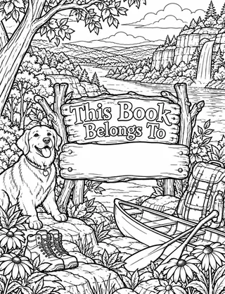 Belongs-To Page inside Ozarks Coloring Book for Adults