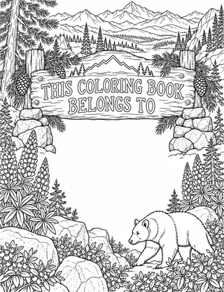 Belongs-To Page inside Pacific Crest Trail Coloring Book for Adults