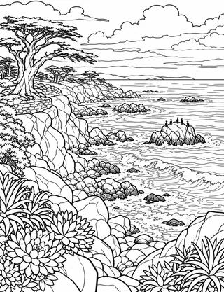 Detailed coloring page of Pacific_Grove_01