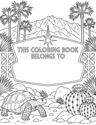 Belongs-To Page inside Palm Springs Coloring Book for Adults