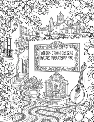 Belongs-To Page inside Portugal Coloring Book for Adults
