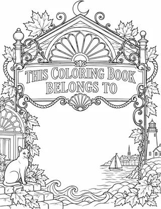 Belongs-To Page inside Salem Coloring Book for Adults