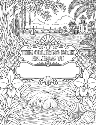 Belongs-To Page inside Sarasota Coloring Book for Adults