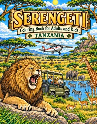 Serengeti Coloring Book for Adults