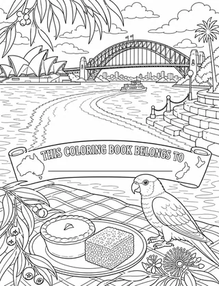 Belongs-To Page inside Sydney Coloring Book for Adults