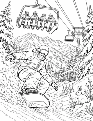 Detailed colouring page of Squamish Lil’wat Cultural Centre Visit featuring Squamish Lil’Wat Cultural Centre sign